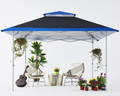 COOSHADE 13x13Ft Pop Up Canopy Tent Instant Folding Shelter 169 Square Feet Large Outdoor Sun Protection Shade(Coffee) Home & Garden > Lawn & Garden > Outdoor Living > Outdoor Structures > Canopies & Gazebos COOSHADE Black and Blue 13x13 