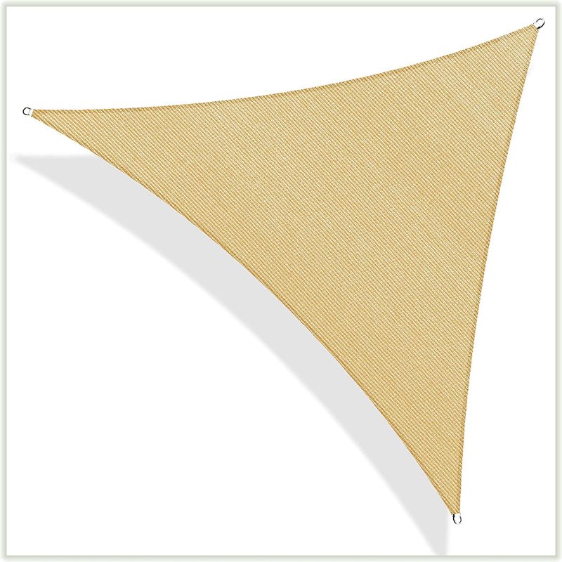 ColourTree 16' x 16' x 22.6' Grey Right Triangle CTAPRT16 Sun Shade Sail Canopy Mesh Fabric UV Block - Commercial Heavy Duty - 190 GSM - 3 Years Warranty (We Make Custom Size) Home & Garden > Lawn & Garden > Outdoor Living > Outdoor Umbrella & Sunshade Accessories ColourTree Sand Beige 26' x 26' x 26' 