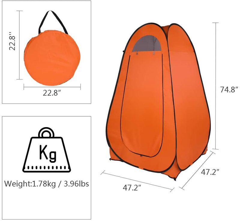 Pop up Privacy Tent,Shower Changing Dressing Toilet Tent Portable Camping Privacy Shelters Room with Carrying Bag for Outdoors Indoors Sporting Goods > Outdoor Recreation > Camping & Hiking > Portable Toilets & Showers Shyneer   