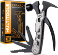 Multitool Camping Tool Gifts for Men - Christmas Stocking Stuffers for Men Women Dad Survival Gear Pocket Hammer Fishing Emergency Accessories Cool Gadgets Birthday Gifts Ideas for Fathers Husband Sporting Goods > Outdoor Recreation > Camping & Hiking > Camping Tools CRANACH Black+Sliver  