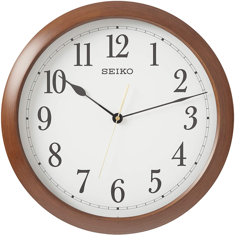SEIKO 16" Numbered Wood Finish Wall Clock Home & Garden > Decor > Clocks > Wall Clocks SEIKO   