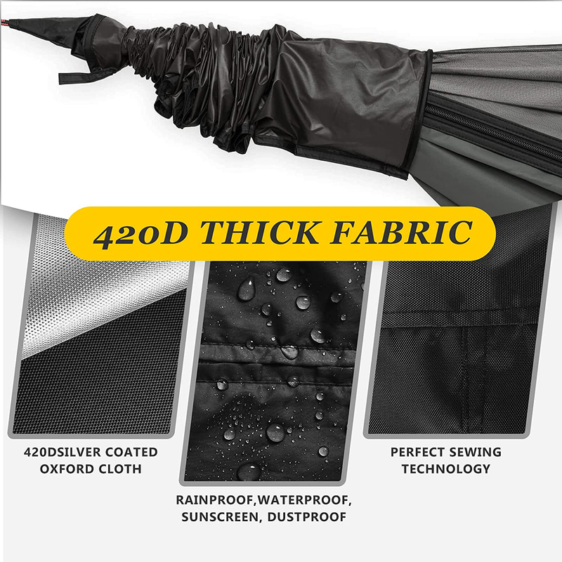 SELUGOVE Hammock Sleeve Cover Black Thicken（134" X18"） Protective Waterproof Sleeve for Outdoor Hammocks