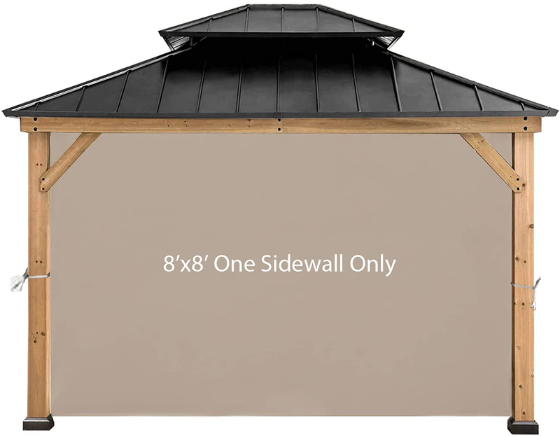 CoastShade Gazebo Replacement Sunwall for 8x8 or 10x10 or 10x12 or 10x13 or 10x14 Outdoor Gazebo,Only 1 Panel Sidewall 6.7FT Height,Beige Home & Garden > Lawn & Garden > Outdoor Living > Outdoor Structures > Canopies & Gazebos CoastShade Beige 8FT 