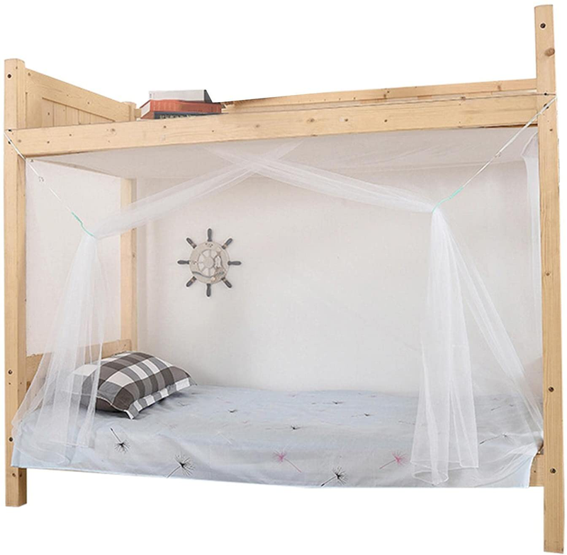 EKDJKK Summer Mosquito Net Students Dorm Bunk Bed Curtains Dustproof Blackout Panel Bed Canopy Portable Bedding Accessories for Student Dormitory School College Sporting Goods > Outdoor Recreation > Camping & Hiking > Mosquito Nets & Insect Screens EKDJKK White  