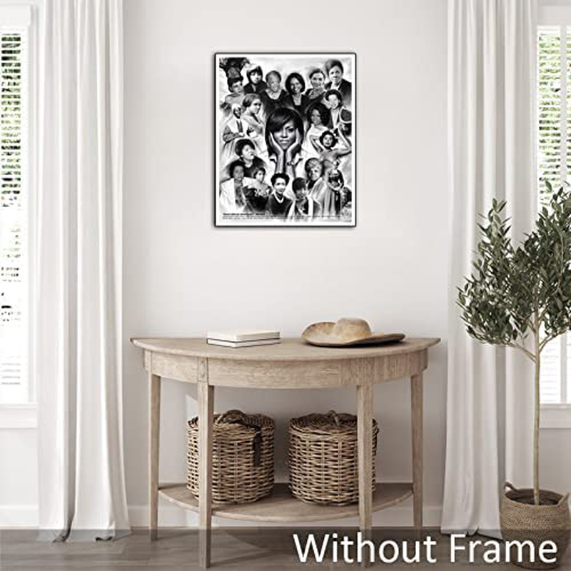 Great African American Women Michelle Obama Canvas Poster Prints Wall Art for Home Decoration 40X50Cm Unframed Home & Garden > Decor > Artwork > Posters, Prints, & Visual Artwork XGL   