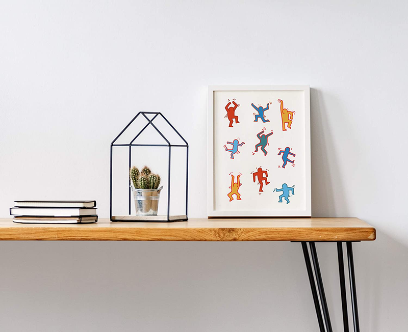 Keith Haring Poster Dance Figures- By Haus and Hues  | Keith Haring Wall Art Keith Haring Print Famous Paintings Posters Graffiti Art | Unframed Art Prints and Posters 12” x 16” (Dance Figures)