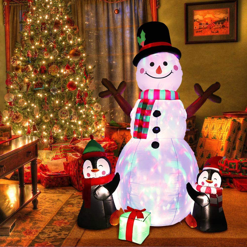 OurWarm 6ft Christmas Inflatables Christmas Decorations Outdoor, Inflatable Snowman Penguin Blow Up Yard Decorations with Rotating LED Lights for Indoor Outdoor Christmas Decorations Yard Garden Decor Home & Garden > Decor > Seasonal & Holiday Decorations& Garden > Decor > Seasonal & Holiday Decorations OurWarm   