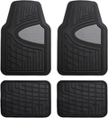 FH Group Black F11311BLACK Rubber Floor Mat(Heavy Duty Tall Channel, Full Set Trim to Fit) Vehicles & Parts > Vehicle Parts & Accessories > Motor Vehicle Parts > Motor Vehicle Seating FH Group Gray/Black  