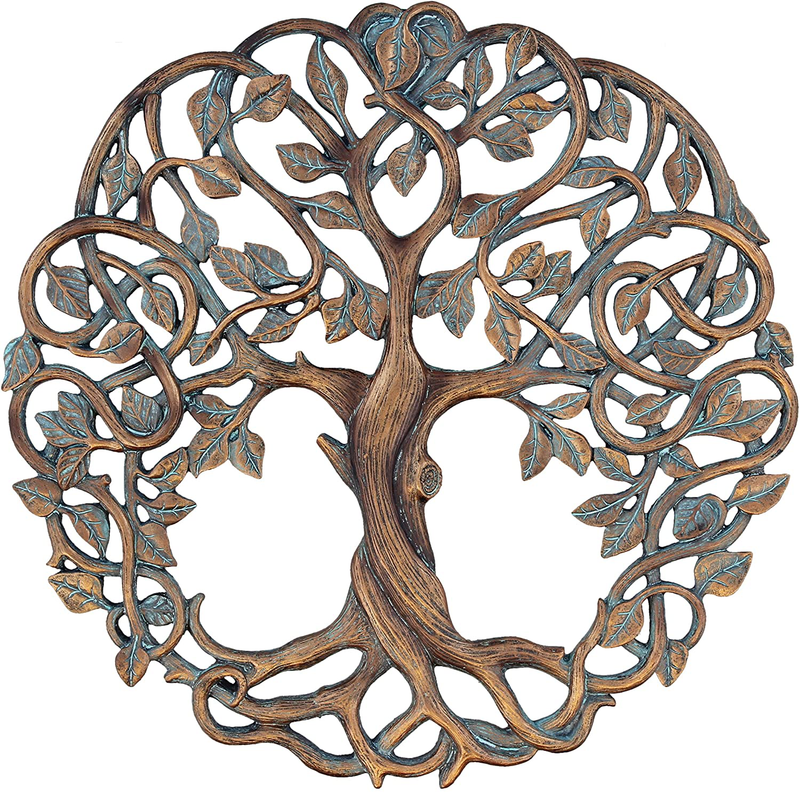 Old River Outdoors Tree of Life Wall Plaque 11 5/8 Inches Decorative Celtic Garden Art Sculpture Home & Garden > Decor > Artwork > Sculptures & Statues Old River Outdoors Default Title  