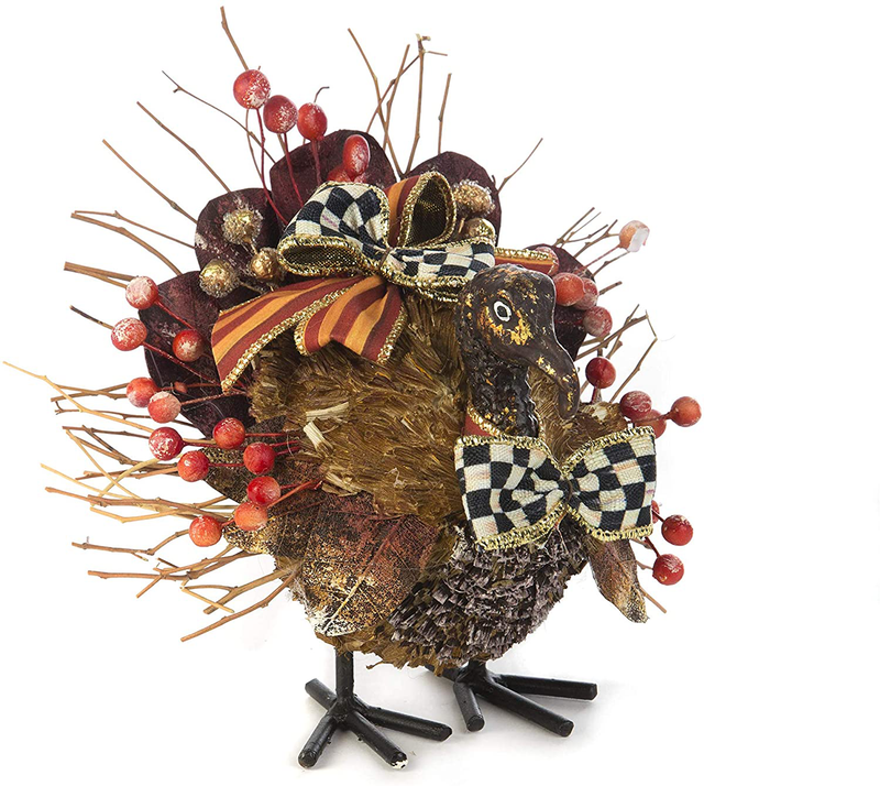 MacKenzie-Childs Small Autumn Naturals Turkey, Shelf Decor and Home Decoration for Living Rooms, Kitchens, and Bedrooms Home & Garden > Decor > Seasonal & Holiday Decorations& Garden > Decor > Seasonal & Holiday Decorations MacKenzie-Childs Harvest Turkey  