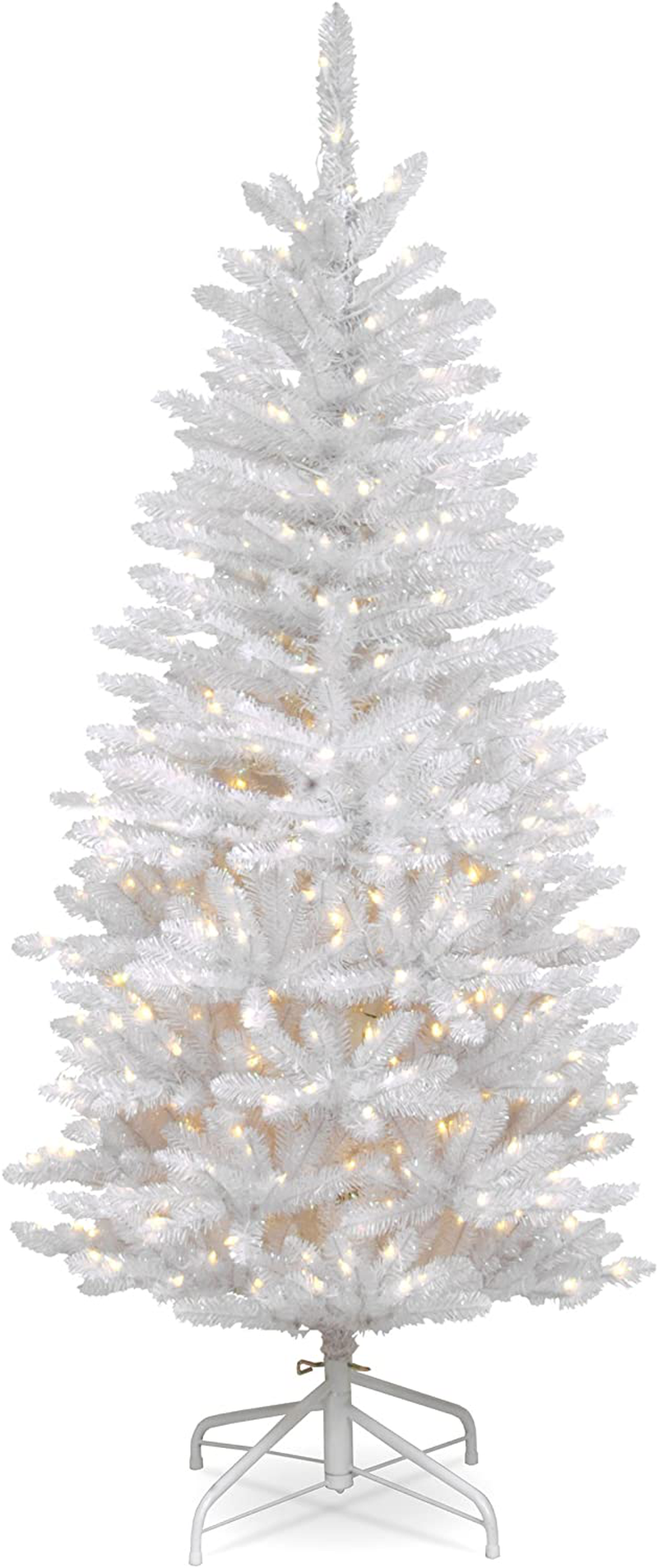 National Tree Company Pre-lit Artificial Christmas Tree Includes Strung White Lights and Stand Kingswood Fir Pencil-10, 10 ft Home & Garden > Decor > Seasonal & Holiday Decorations > Christmas Tree Stands National Tree Company Tree 4.5 ft 