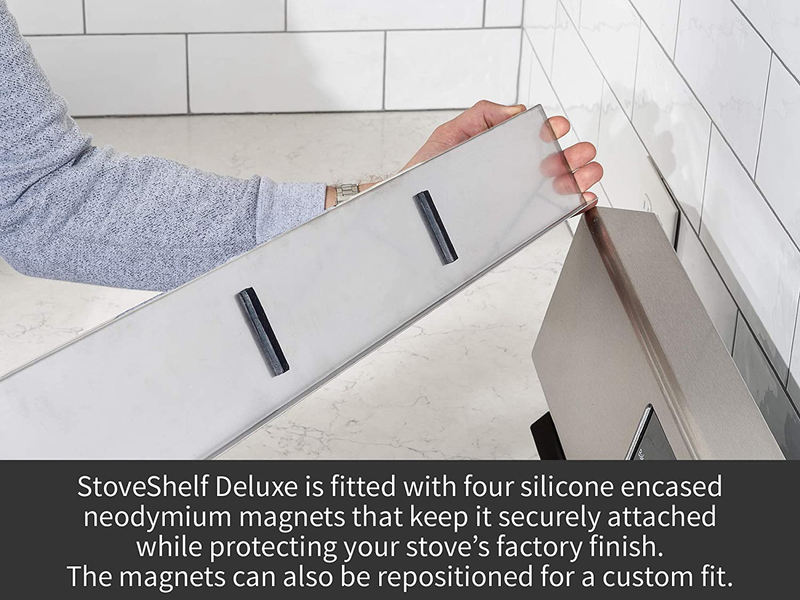 Stoveshelf Deluxe Magnetic Shelf for Kitchen Stove - Kitchen Storage Solution with Zero Installation - Black - 30" Length Home & Garden > Kitchen & Dining > Food Storage STOVE SHELF   