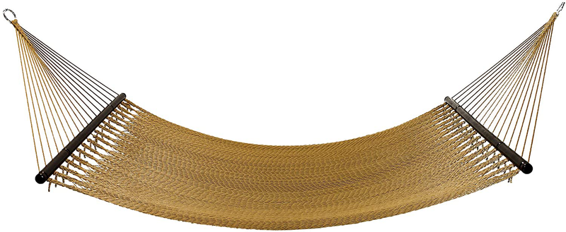 Project One 10FT Polyester Soft-Spun Rope Hammock, 51inch Large Double Wide Two Person with Spreader Bars - for Outdoor Patio, Yard, and Porch (Mocha) Home & Garden > Lawn & Garden > Outdoor Living > Hammocks Project One Tan  
