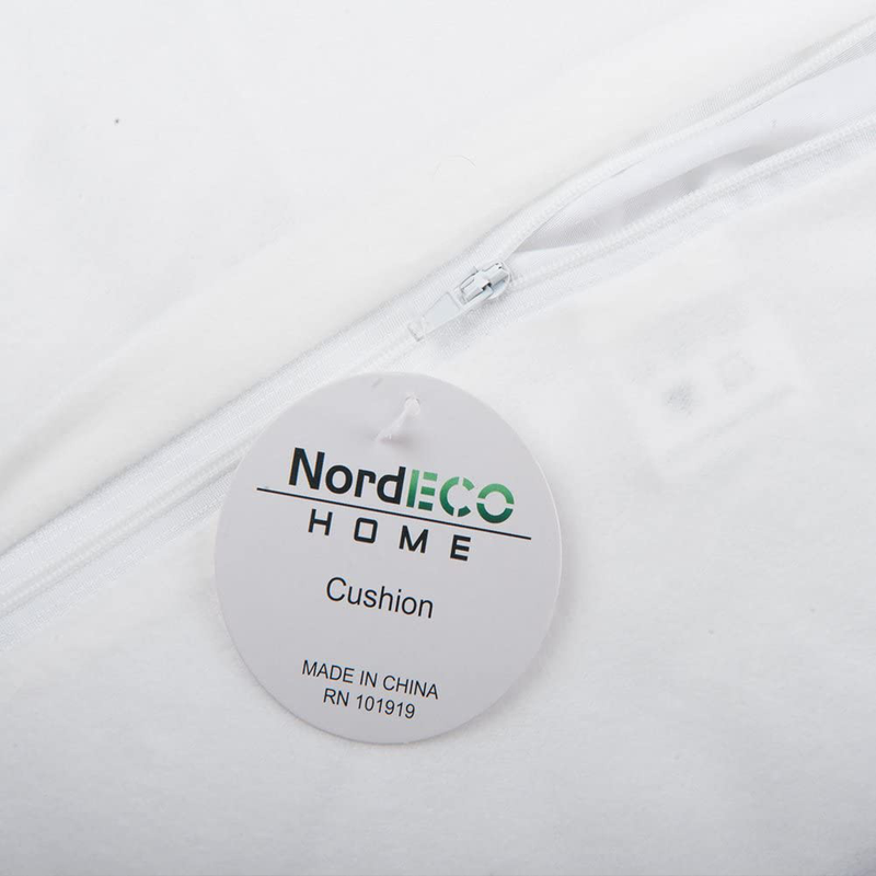 Nordeco HOME Luxury Soft Faux Fur Fleece Cushion Cover Pillowcase Decorative Throw Pillows Covers, No Pillow Insert, 18" X 18" Inch, White, 2 Pack Home & Garden > Decor > Chair & Sofa Cushions NordECO HOME   