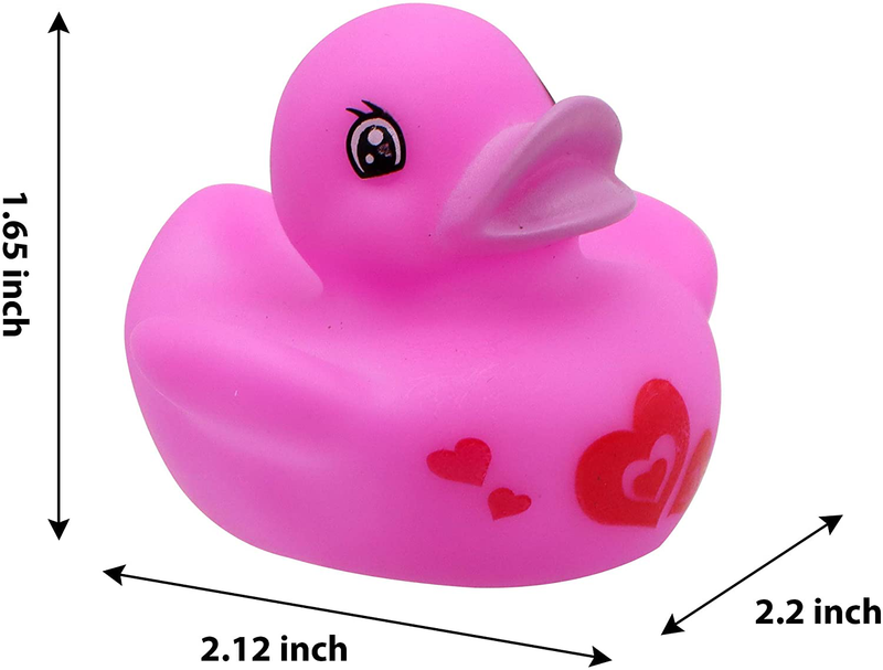 JOYIN 28 Pack Valentine’S Day Gift Cards with Gift Mini Rubber Duck Bath Toys for Classroom Exchange Prizes, Valentine Party Favors Toys