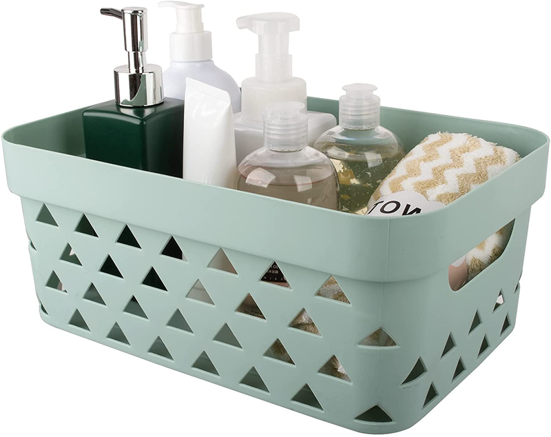 Rejomiik Shower Caddy Basket, Portable Shower Tote, Plastic Organizer Storage Basket with Handle Drainage Toiletry Bag Bin Box for Bathroom, College Dorm Room Essentials, Kitchen, Camp, Gym- Khakis Sporting Goods > Outdoor Recreation > Camping & Hiking > Portable Toilets & Showers rejomiik   