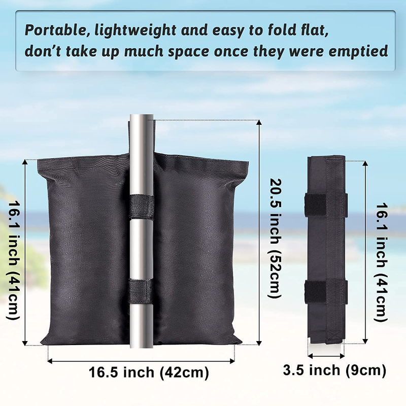 shiningwaner 120LBS Large Size Weight Sand Bags for Pop Up Tent, 4PCS Heavy Duty Canopy Tent Weights, Patio Outdoor Furniture Weights Bags for Umbrella Sun Shelter Pool Ladder, Black Home & Garden > Lawn & Garden > Outdoor Living > Outdoor Structures > Canopies & Gazebos shiningwaner   