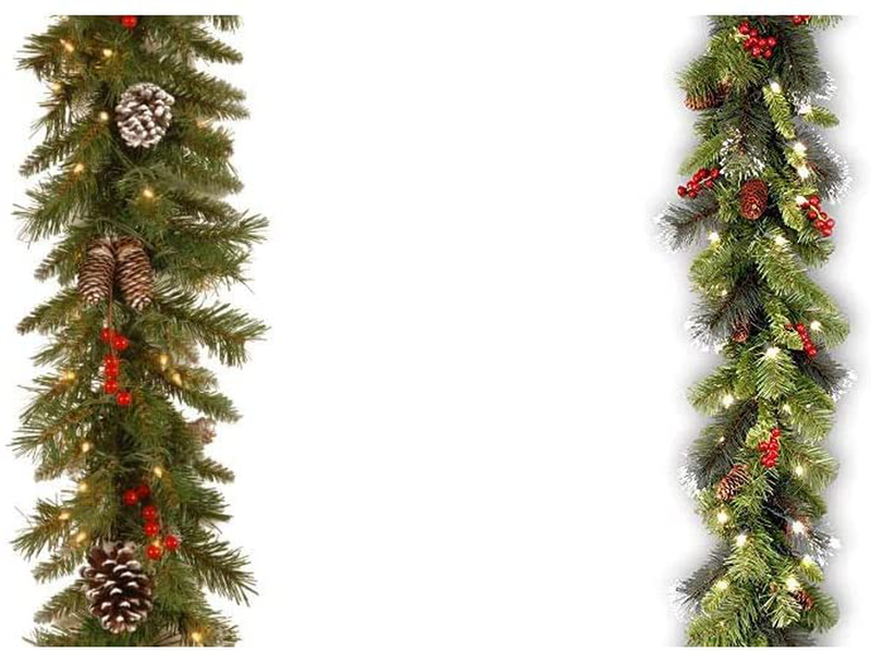 National Tree Company Pre-Lit Artificial Christmas Garland, Green, Frosted Berry, White Lights, Decorated with Pine Cones, Berry Clusters, Plug In, Christmas Collection, 9 Feet Home & Garden > Decor > Seasonal & Holiday Decorations& Garden > Decor > Seasonal & Holiday Decorations National Tree Company Garland + Garland, Crestwood Spruce  