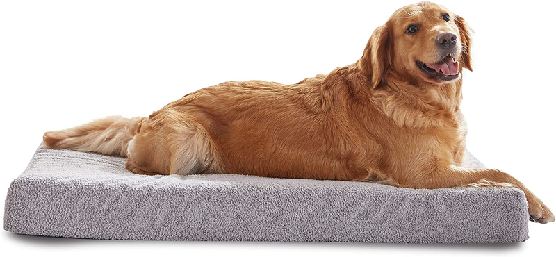 PETABBY Memory Foam Orthopedic Dog Bed Large, Waterproof Dog Bed Mattress with Removale Washable Cover and Waterproof Liner for Medium Large Dog Animals & Pet Supplies > Pet Supplies > Dog Supplies > Dog Beds HANGZHOU PEITERUI CHONGWUKEJI YOUXIANGONGSI Fleece Cover+Memory Foam XL(41"X29"X4") 