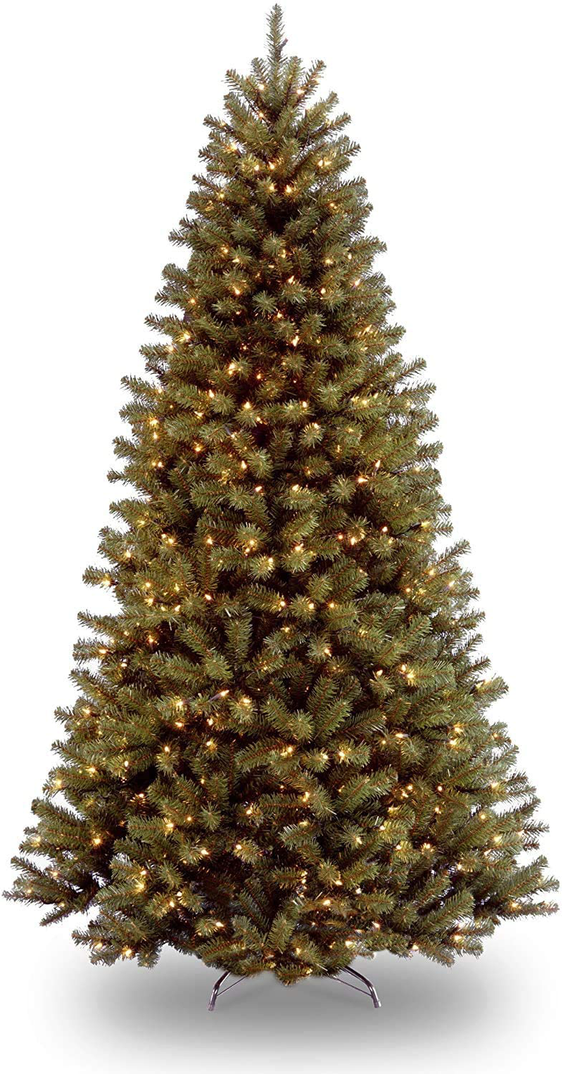 National Tree Company Pre-lit Artificial Christmas Tree | Includes Pre-strung White Lights and Stand | North Valley Spruce - 4.5 ft Home & Garden > Decor > Seasonal & Holiday Decorations > Christmas Tree Stands National Tree 9 ft  
