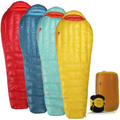 Mountaintop Ultralight Mummy down Sleeping Bag 650 Fill Power Duck down Suits for 32 Degree F for Camping Hiking Backpacking Sporting Goods > Outdoor Recreation > Camping & Hiking > Sleeping Bags MOUNTAINTOP 41 Degree-Yellow-Left Zip  