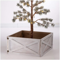 glitzhome Natural Wooden Tree Collar Christmas Tree Skirt Tree Box Tree Stand Cover, 22" L Home & Garden > Decor > Seasonal & Holiday Decorations > Christmas Tree Skirts Glitzhome White  