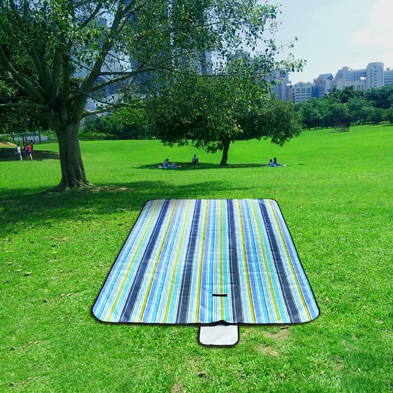 COZYSWAN Picnic Mat 59''x79'' Striped Handy Beach Blanket Home & Garden > Lawn & Garden > Outdoor Living > Outdoor Blankets > Picnic Blankets COZYSWAN   