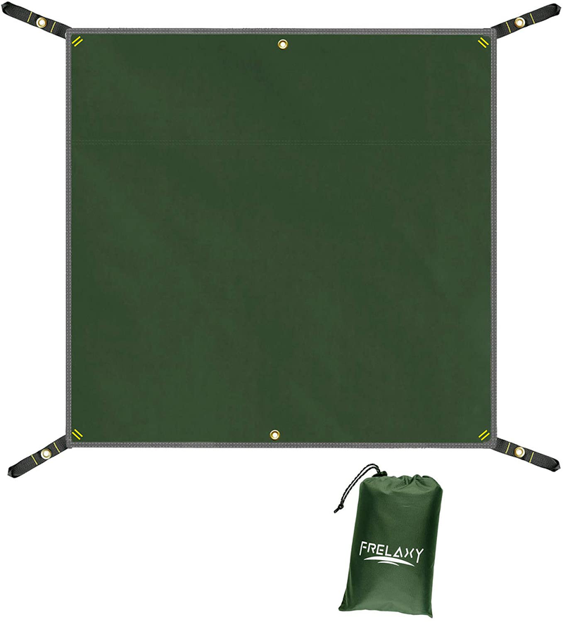 Frelaxy Tent Footprint, Waterproof Camping Tarp, High-Density Tent Tarp with Pu3000Mm Waterproofing for Hiking, Camping, Backpacking, Outdoor Sporting Goods > Outdoor Recreation > Camping & Hiking > Tent Accessories Frelaxy Green 83" X 83"  