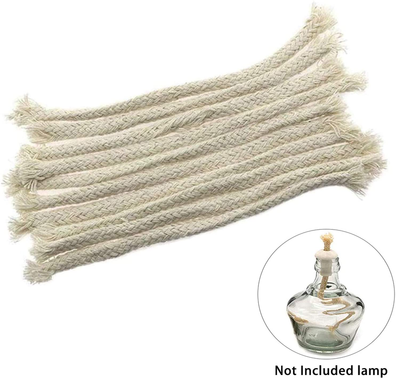 Sovolee 1/4" Round Cotton Kerosene Oil Lamp Wicks Burner, Braided Cotton Replacement Wick for Rock Candle Kerosene Alcohol Oil Lamp and Candle Lamp Burner Lantern Stove (10 Pcs, Not Included lamp) Home & Garden > Lighting Accessories > Oil Lamp Fuel GH Ltd   
