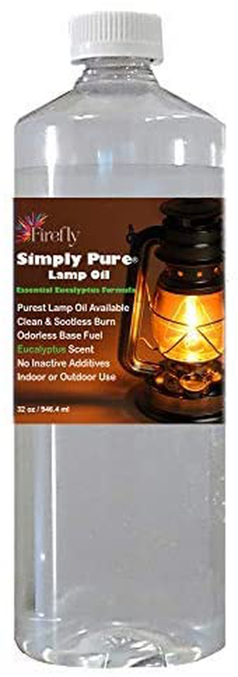 Firefly Kosher Candle and Lamp Oil - Smokeless & Odorless Base - Eucalyptus Scent - Ultra Clean Burning - Liquid Paraffin Fuel - Highest Purity Available - 32 oz Home & Garden > Lighting Accessories > Oil Lamp Fuel Firefly Fuel, Inc. 32 Ounces  