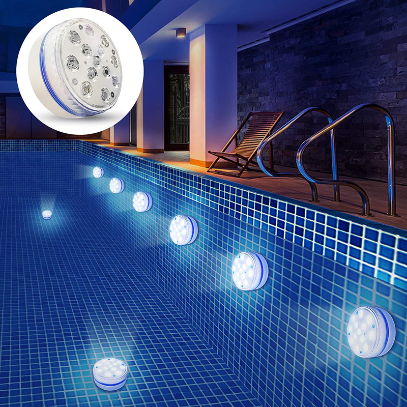 Splonary Submersible LED Lights with Magnet, IP68 Waterproof Underwater Pool Led Lights with 13 LEDs, 4 Suction Cups and 164FT/50M RF Remote, Battery Operated with 16 Color Changing Shower Lights Home & Garden > Pool & Spa > Pool & Spa Accessories Splonary   