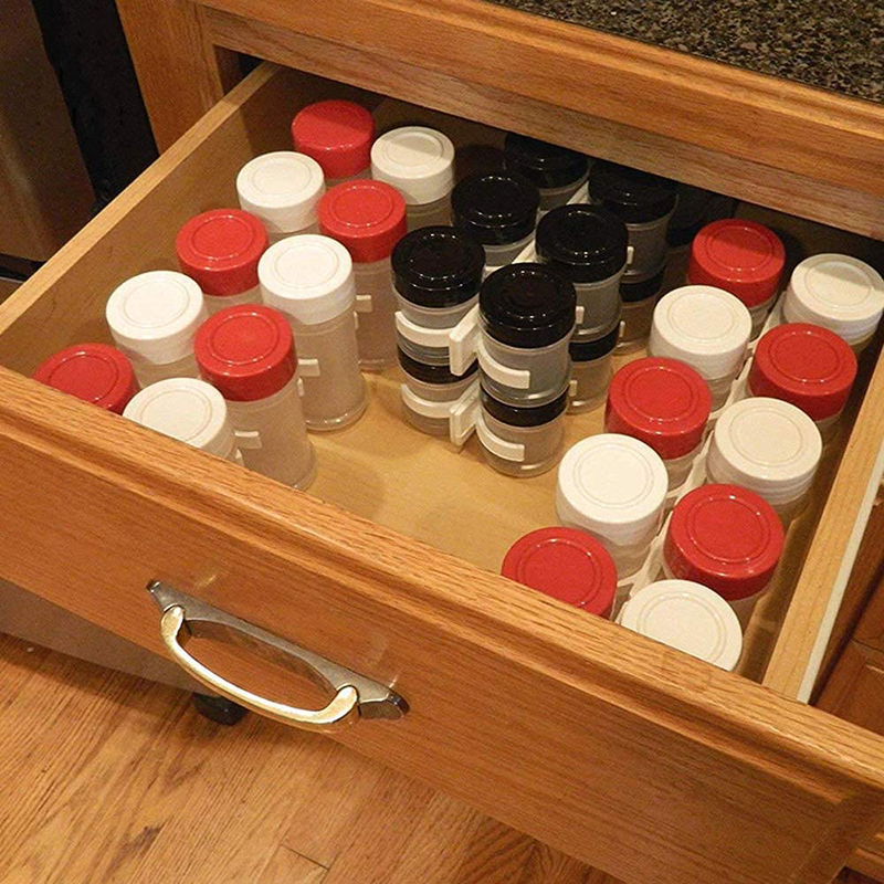 Kitchen Spice Rack Organizer 20 Spice Gripper Clip Strips Cabinet Door for Spice Containers - 4 Strips, Holds 20 Jars Home & Garden > Kitchen & Dining > Food Storage Unitor   