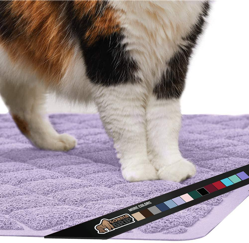Gorilla Grip Ultimate Cat Litter Mat, Cleaner Floors, Less Waste, Soft on Kitty Paws, Easy Clean Trapper, Large Size Liner Trap Mats, Scatter Control, Traps Mess from Box, Accessories for Cats Animals & Pet Supplies > Pet Supplies > Cat Supplies > Cat Litter Gorilla Grip Light Purple Small (24" x 17") 