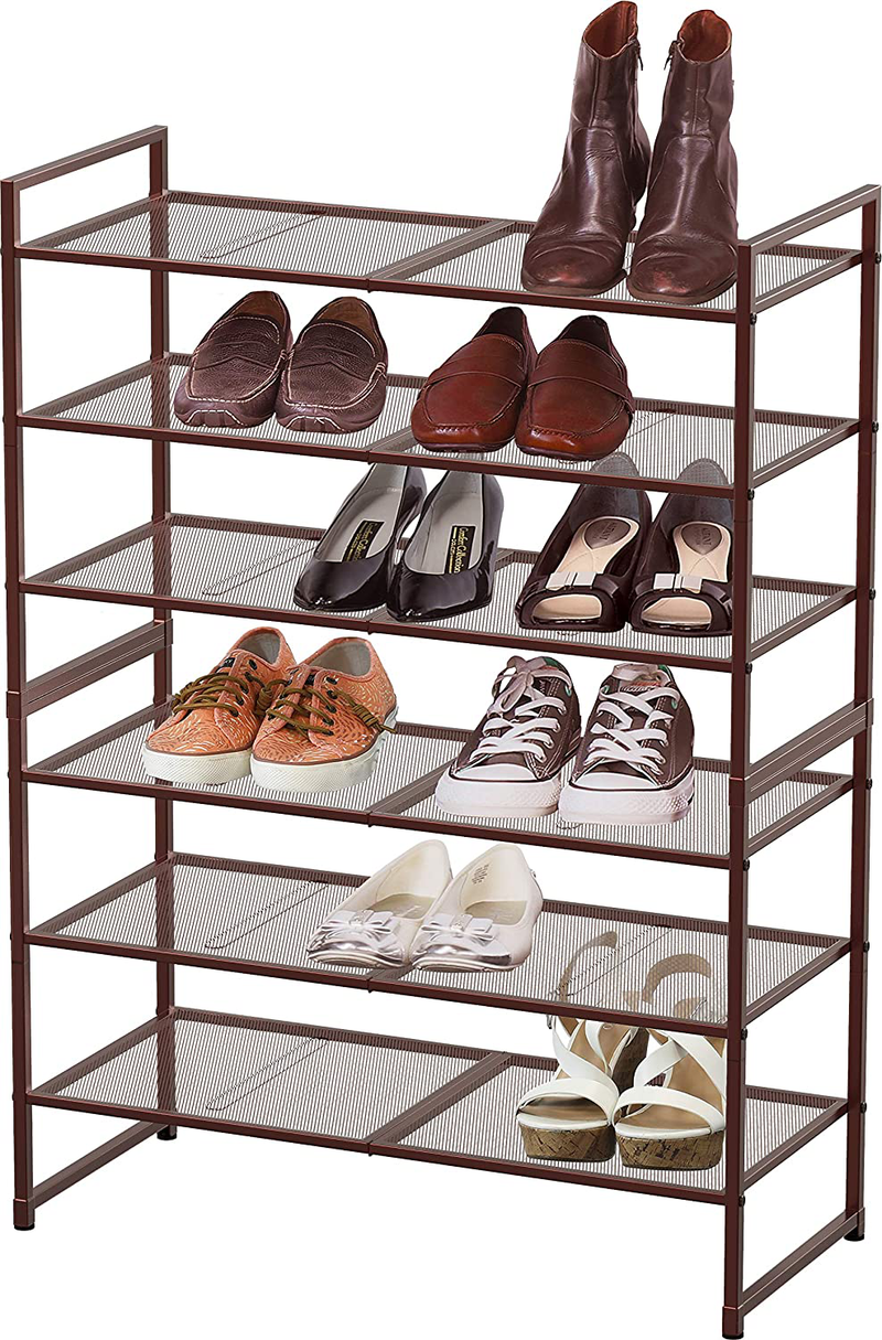 Simplehouseware 3-Tier Stackable Utility Shoes Organizer Rack, Bronze Furniture > Cabinets & Storage > Armoires & Wardrobes Simple Houseware   