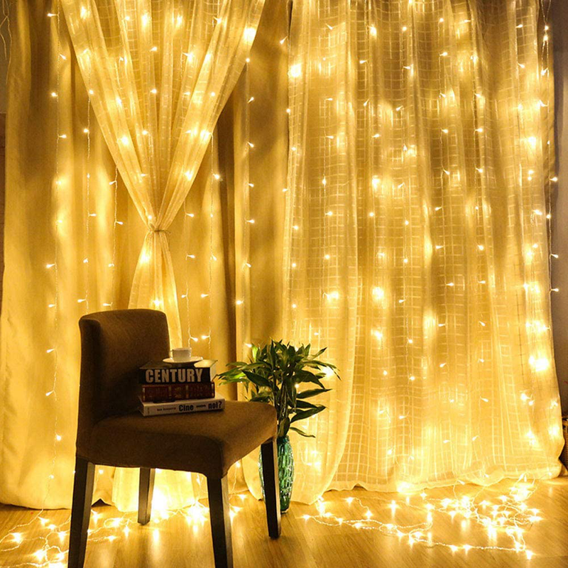 Ghost Curtain Lights 10 Strings 300 PCS Warm White Highlight LED Safety USB 5V Waterproof String Lights for Christmas/Halloween/Valentine'S Day/Wedding/Bridal Shower/Holiday Weekend Party Backdrop Home & Garden > Decor > Seasonal & Holiday Decorations GHOST   