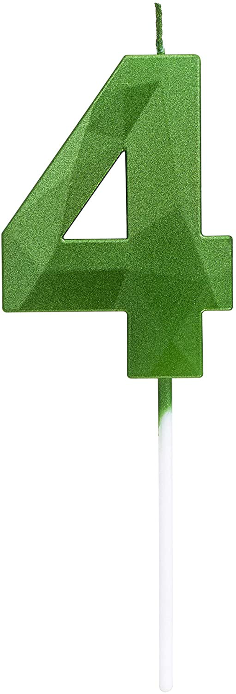 Green Happy Birthday Cake Candles,Wedding Cake Number Candles,3D Design Cake Topper Decoration for Party Kids Adults (Green Number 8) Home & Garden > Decor > Home Fragrances > Candles MEIMEI Green number 4 