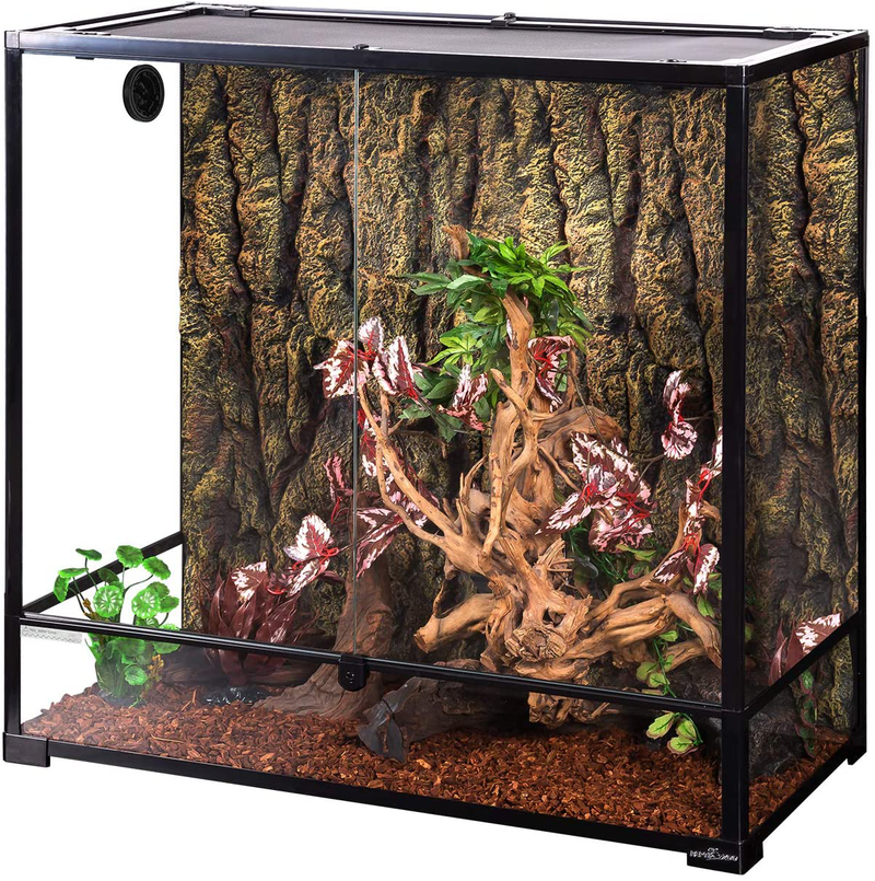 REPTI ZOO Large Glass Reptile Terrarium 100 Gallon, Front Opening Reptile Habitat Tank 36" x 18"x 36", Wide & Tall Chameleon Cage with Top Screen Ventilation (Knock-Down) Animals & Pet Supplies > Pet Supplies > Reptile & Amphibian Supplies > Reptile & Amphibian Habitats REPTI ZOO Default Title  