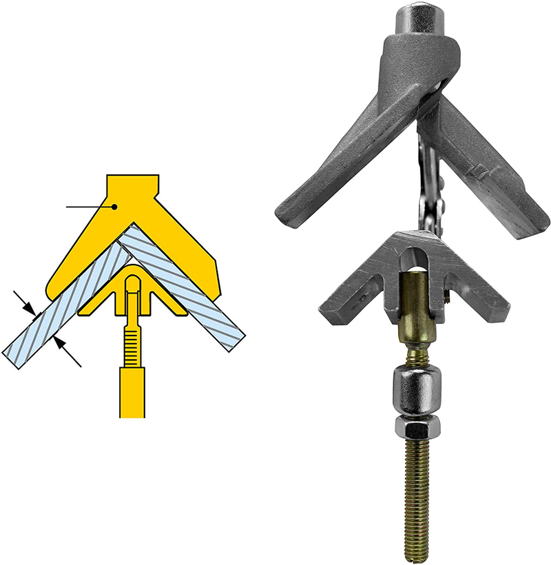 Strong Hand Tools, JointMaster, 90 Degree, Angle Clamping Tool, Throat Depth: 3", Max Capacity: 1-1/4", OAL: 8-1/2", Single Hand T-Joint Clamp Tool, PL634 Hardware > Tool Accessories > Welding Accessories Strong Hand Tools   