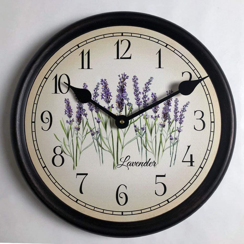Lavender Large Wall Clock, 8 Sizes, Great for Bedroom, Living Room, Kitchen, Whisper Quiet, Handmade in The USA Home & Garden > Decor > Clocks > Wall Clocks The Big Clock Store 1. Lavender 36-inch framed 