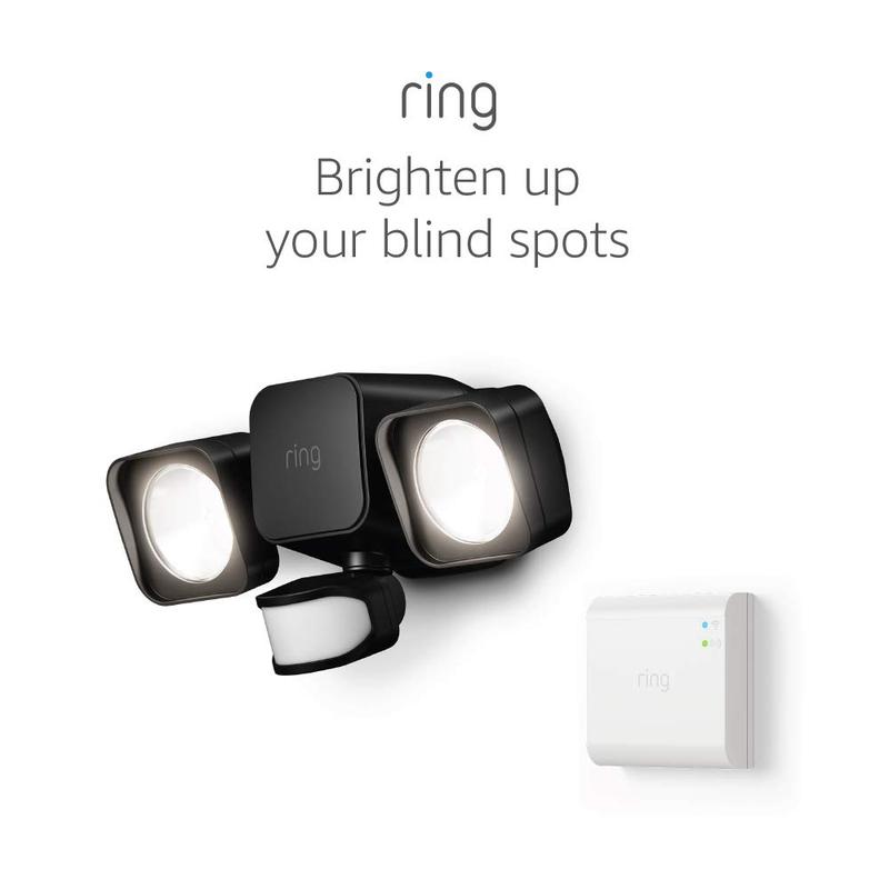Ring Smart Lighting – Floodlight, Battery-Powered, Outdoor Motion-Sensor Security Light, Black (Bridge required)