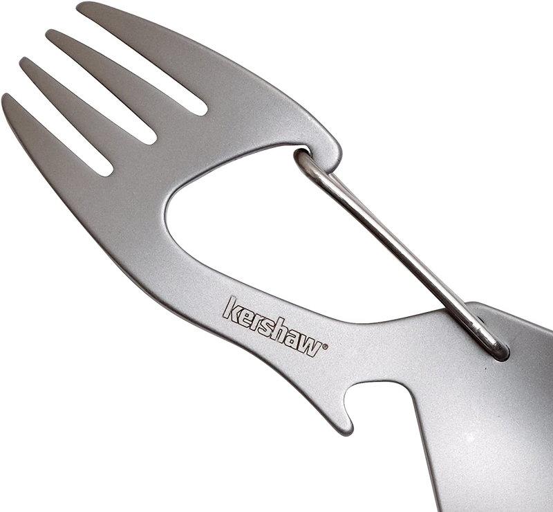 Kershaw Ration Multi Tool Spork, Stainless Steel Spoon, Fork, Carabiner and Bottle Opener, Regular and XL Sizes Sporting Goods > Outdoor Recreation > Camping & Hiking > Camping Tools Kershaw Sporting Goods   