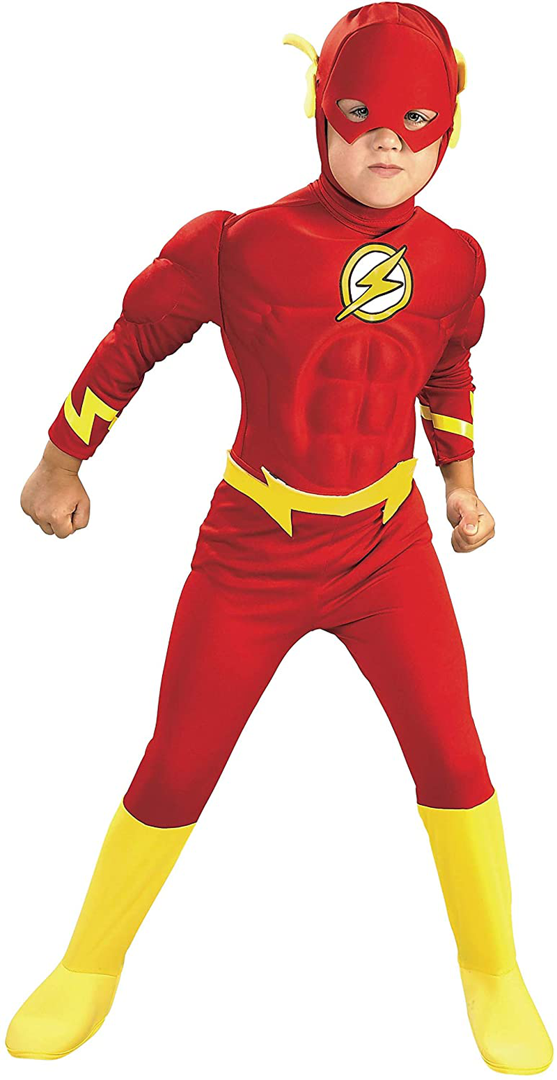 Rubie's DC Comics Deluxe Muscle Chest The Flash Child's Costume, Medium