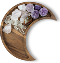 Moon Tray Crystal Holder and Display - Walnut Wood Crystal Tray for Stones, Healing Crystals and Gemstones Storage and Organizer Stand - Crescent Moon Bowl - Essential Oil Holder - Jewelry Dish Tray Home & Garden > Decor > Decorative Trays LABEND HOME Walnut  