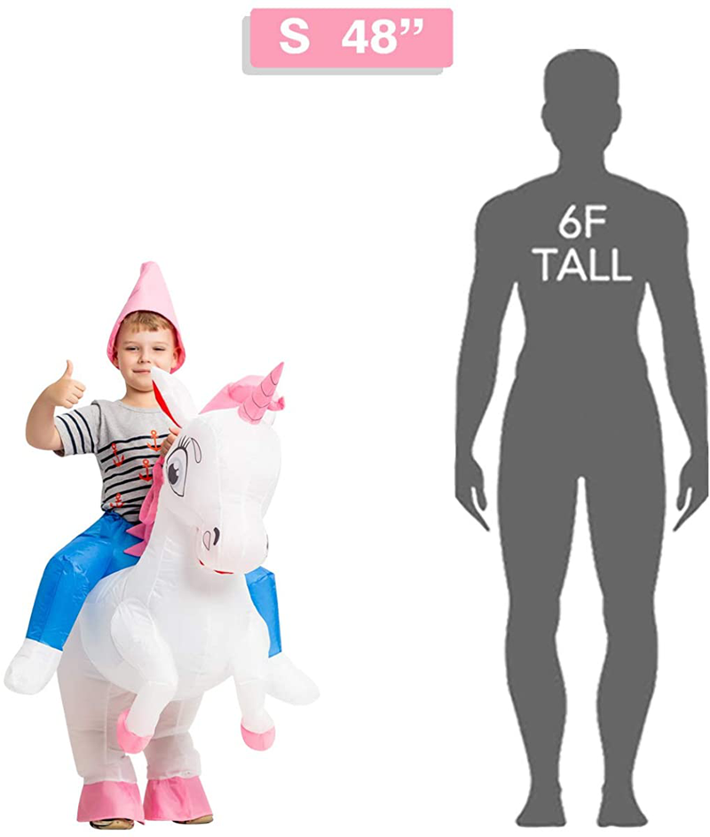 GOOSH Inflatable Costume for Kids, Halloween Costumes Boys Girls Unicorn Rider, Blow Up Costume for Unisex Godzilla Toy Apparel & Accessories > Costumes & Accessories > Costumes GOOSH   