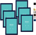LaVie Home 4x6 Picture Frames (6 Pack, Black) Simple Designed Photo Frame with High Definition Glass for Wall Mount & Table Top Display, Set of 6 Classic Collection Home & Garden > Decor > Picture Frames LaVie Home Blue 5x7 