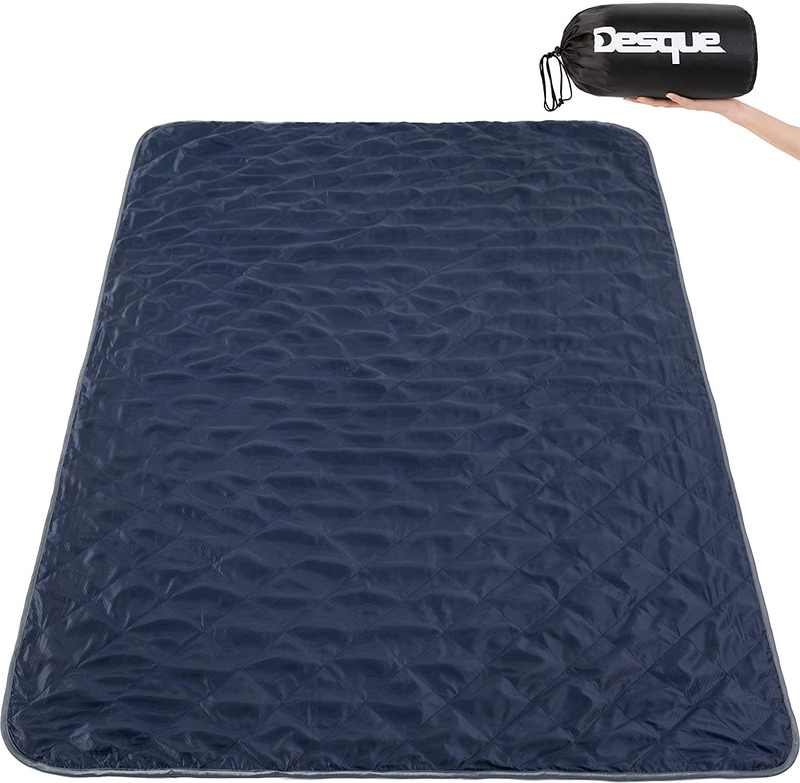 Desque Large Outdoor Windproof Stadium Blanket with Extra Thick Quilted Fleece, Ideal Stadium Blanket for Beaches, Camping Picnic, Dogs, Soft Warm Airplane Blanket for Travelers, Machine Washable Home & Garden > Lawn & Garden > Outdoor Living > Outdoor Blankets > Picnic Blankets Desque   
