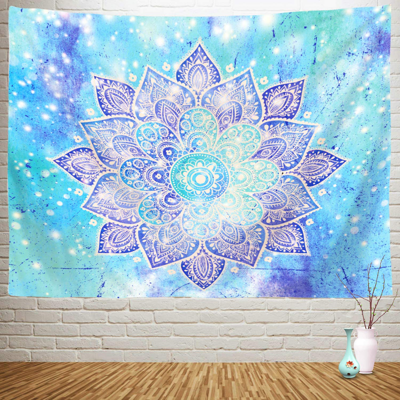Sylfairy Tapestry Wall Hanging, Celestial Moon Sun Wall Tapestry, Hippie Mandala Tapestries Wall Art Decoration for Bedroom Living Room Dorm Table Cover Picnic Mat Beach Blanket 82" X 59"(Moon Sun) Home & Garden > Decor > Artwork > Decorative Tapestries Sylfairy Blue 59" X 51" 