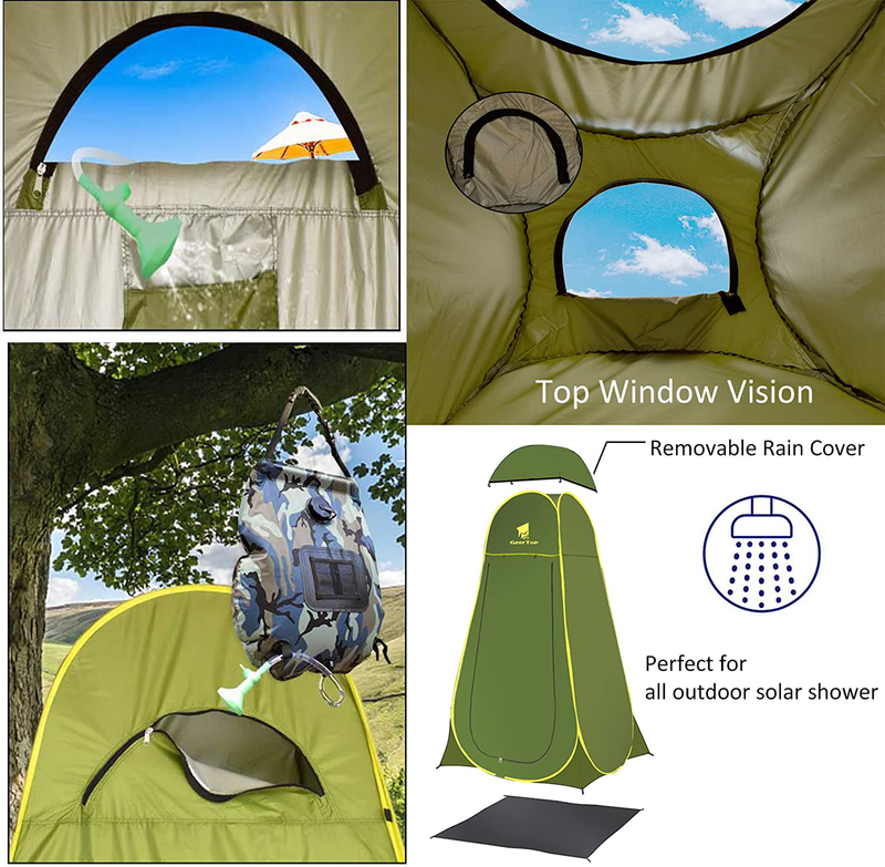 GEERTOP Pop up Pod Privacy Tent for Camping Portable Shower Tent Instant Collapsible Changing Tent, Outdoor Bathroom Toilet Shelter for Camp, Backpacking, Hiking, Hunting, Fishing, Beach