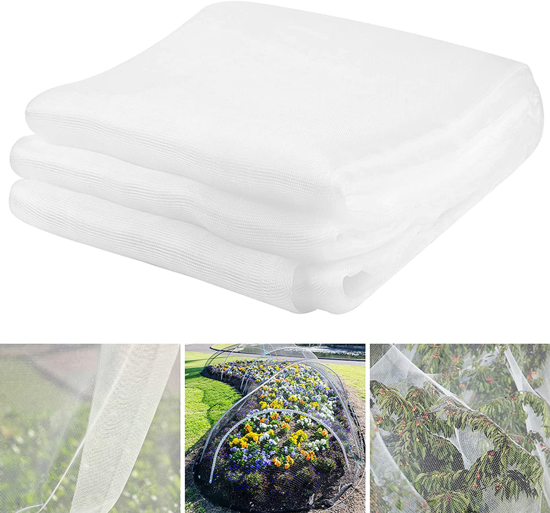 Garden Insect Netting Bird Bug Mosquito Mesh Net Barrier for Protect Plant Fruits Flower (9.8X9.8 Ft) Sporting Goods > Outdoor Recreation > Camping & Hiking > Mosquito Nets & Insect Screens Sopco 9.8x19.6 Ft  