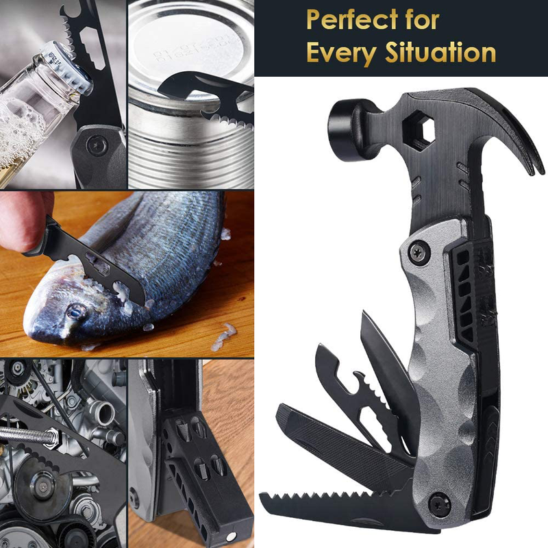 DR.LILIANG Multitool Camping Accessories Stocking Stuffers for Men Gifts,13 in 1 Survival Tools Christmas Gifts Cool Gadgets for Women Husband Grandpa Birthday Valentines Fathers Day Gifts for Dad